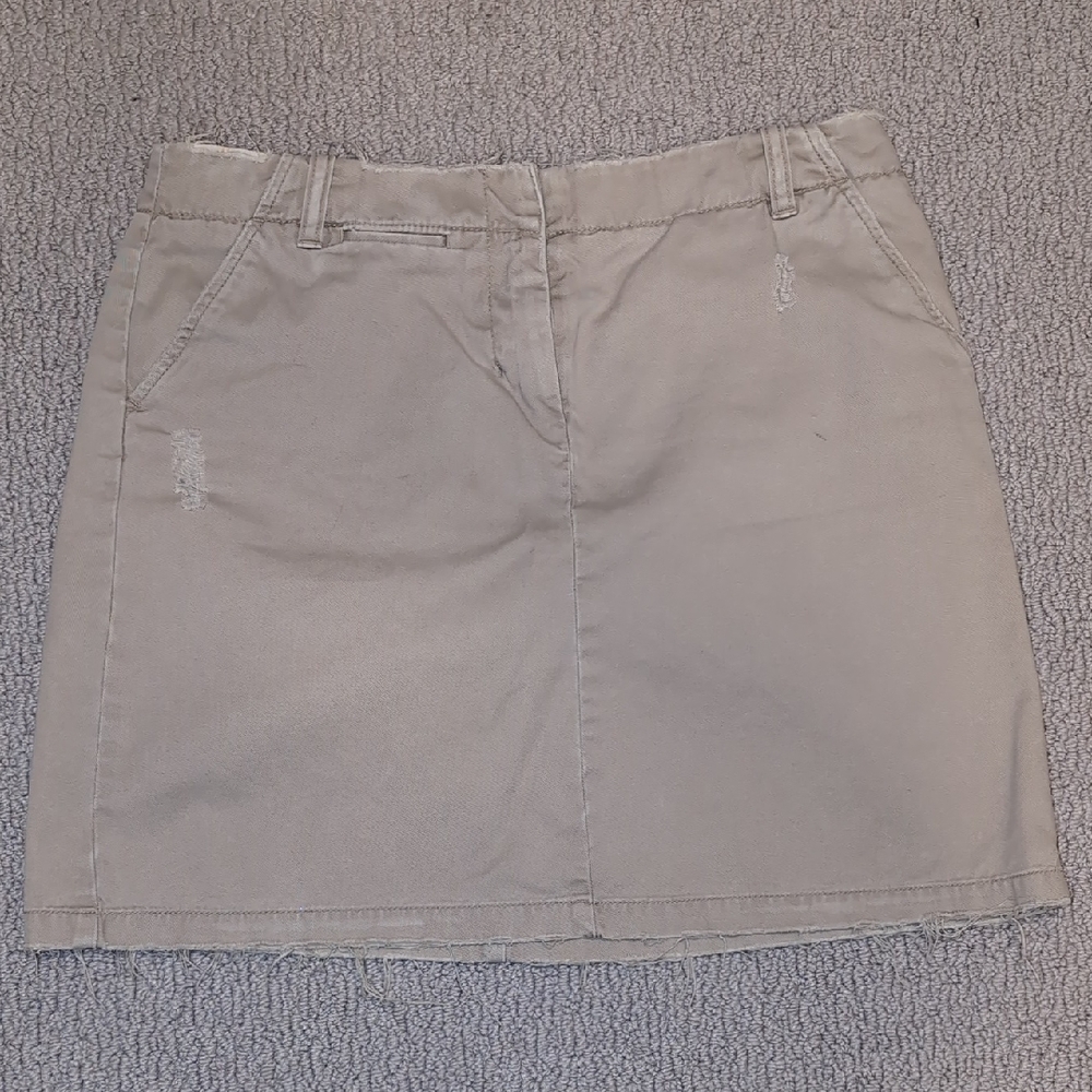 J. Crew Tan and Orange Cotton Skirt